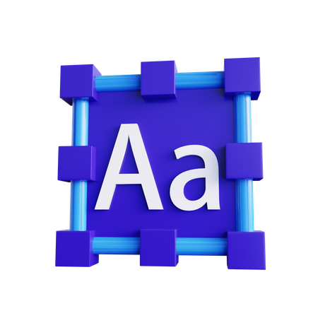 Herramienta de texto  3D Icon