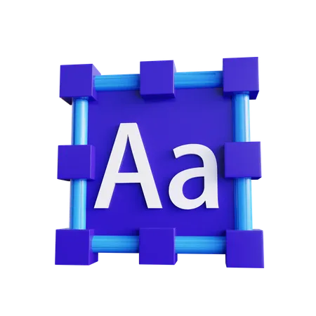 Herramienta de texto  3D Icon