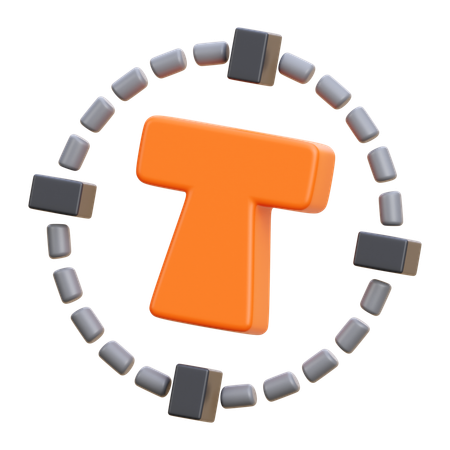 Herramienta de texto  3D Icon
