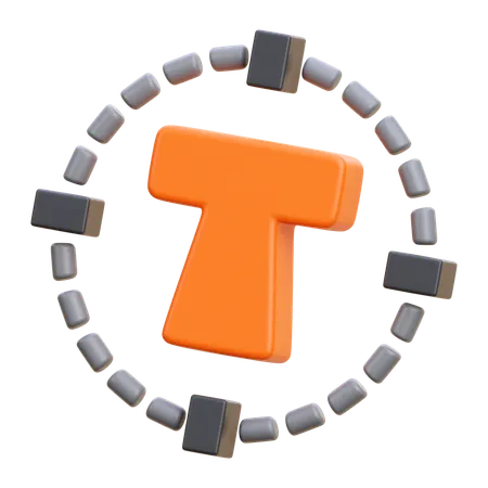 Herramienta de texto  3D Icon