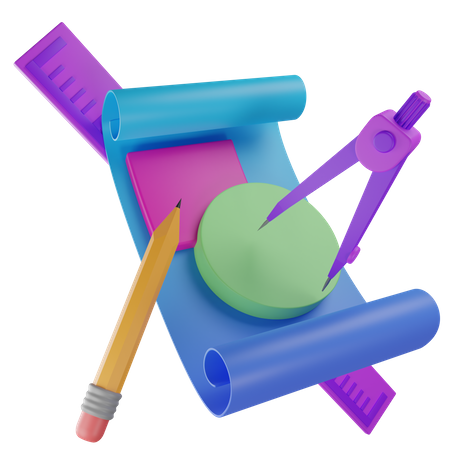 Herramientas de dibujo  3D Icon