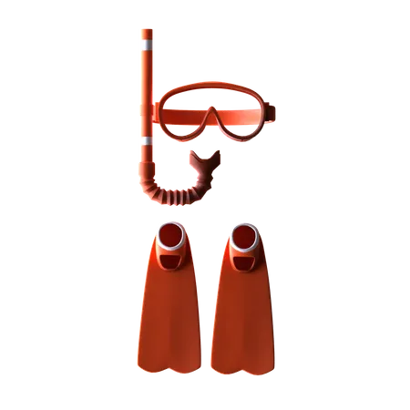 Herramientas de snorkel  3D Icon