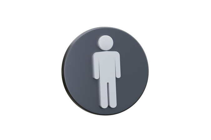 Männertoilette  3D Icon