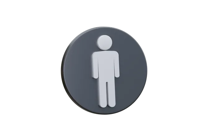 Männertoilette  3D Icon