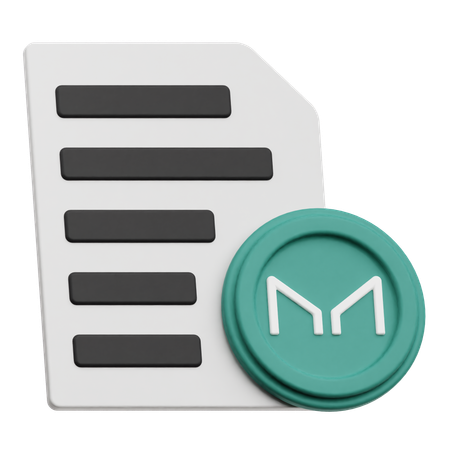Hersteller-Münzdokument  3D Icon