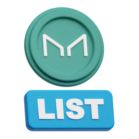 Maker-Münzenliste  3D Icon