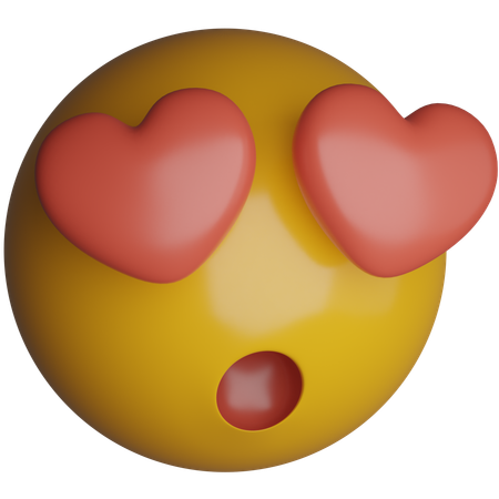 Herz Augen  3D Icon