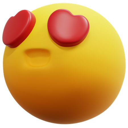 Herz Augen Liebe Emoji  3D Icon