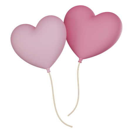 Herzballon  3D Icon