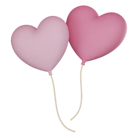 Herzballon  3D Icon