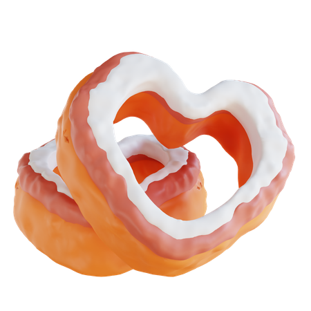 Herz-Donuts  3D Icon