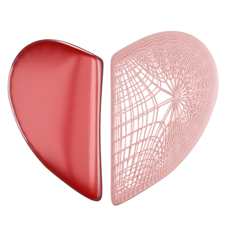 Herz gebrochen  3D Icon