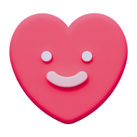 Herz Lächeln  3D Icon