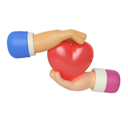 Herz mit der Hand zeigen  3D Icon