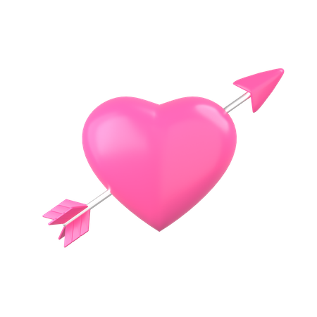 Herz Pfeil  3D Icon
