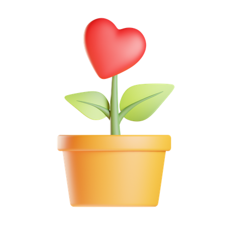 Herz Pflanze  3D Icon