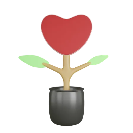 Herz Pflanze  3D Icon