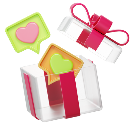 Herz Valentinstag Geschenk  3D Icon