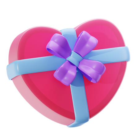 Geschenk in Herzform  3D Icon