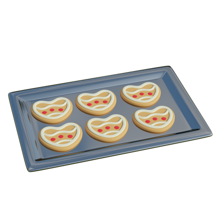 Lebkuchen in Herzform  3D Illustration