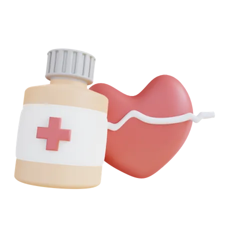 Herzmedizin  3D Icon