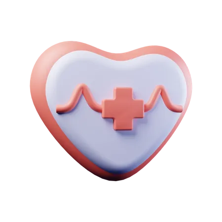 Herzschlag  3D Illustration