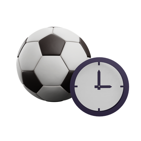 Heure du match de football  3D Icon