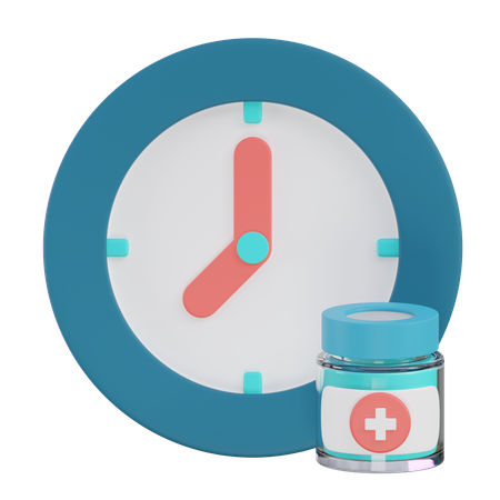 Heure du vaccin  3D Icon