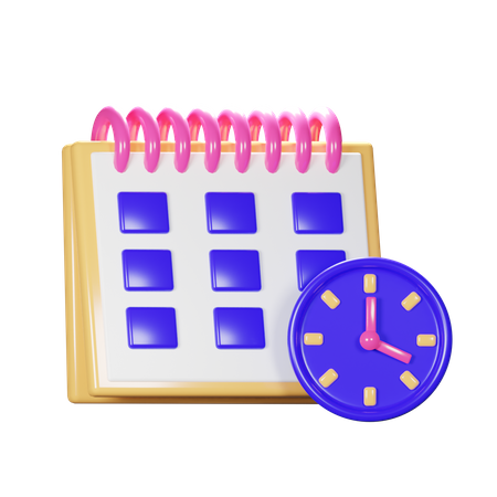 Heure et date  3D Icon