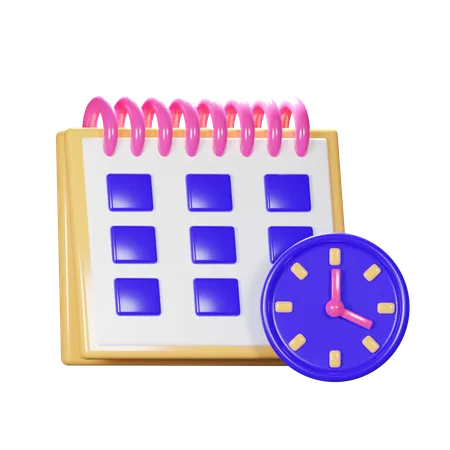 Heure et date  3D Icon