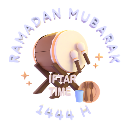 Heure de l'iftar  3D Icon