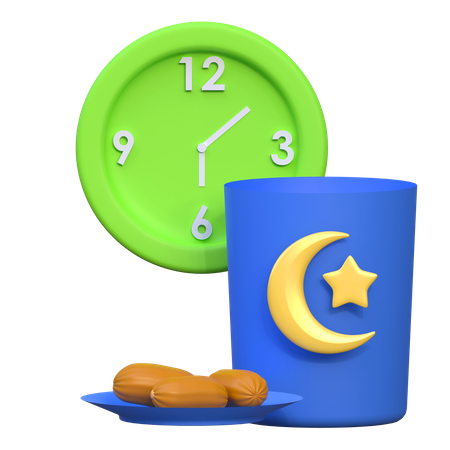 Heure de l'iftar  3D Icon