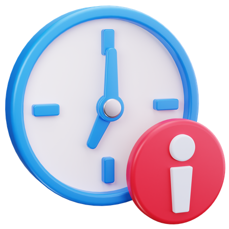 Informations sur l'heure  3D Icon