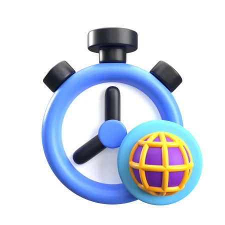 Horaire international  3D Icon