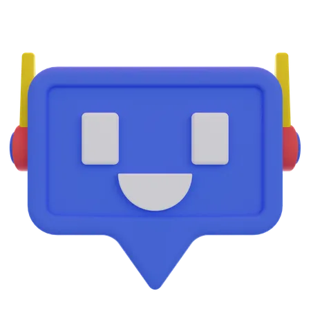 Chatbot heureux  3D Icon