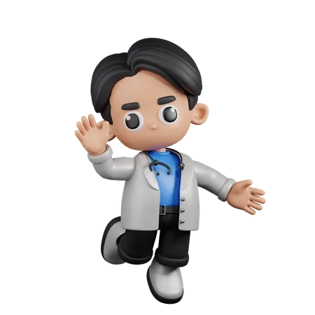 Docteur heureux  3D Illustration