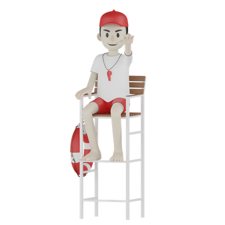 Bonne garde côtière  3D Illustration