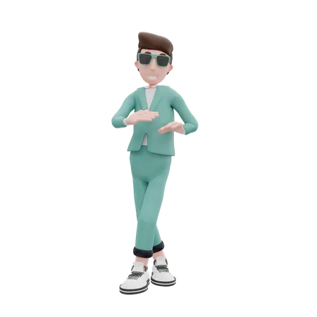 Heureux homme d'affaires  3D Illustration