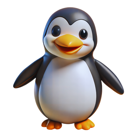 Pingouin heureux  3D Icon