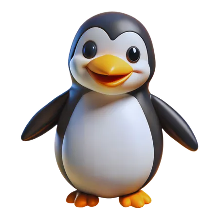 Pingouin heureux  3D Icon