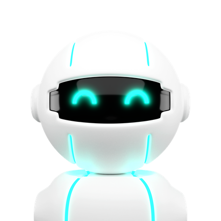 Robot heureux  3D Illustration