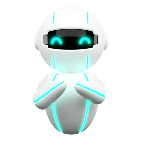 Robot heureux  3D Illustration