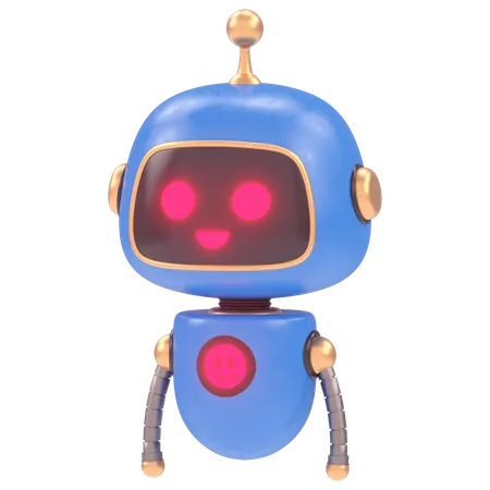 Robot heureux  3D Illustration