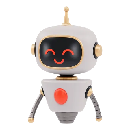 Robot heureux  3D Illustration