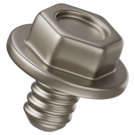 Hex Bolt  3D Icon