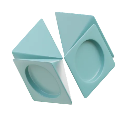 3 D Hexa Cones Shape 3D Icon