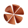 hexa cones 3d illustration