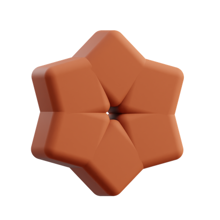 Hexa Cube Star  3D Icon