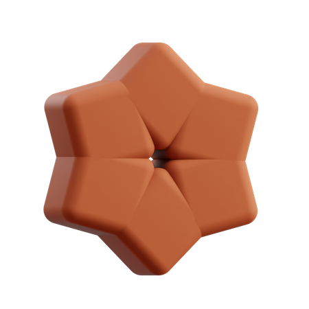 Hexa Cube Star 3D Icon