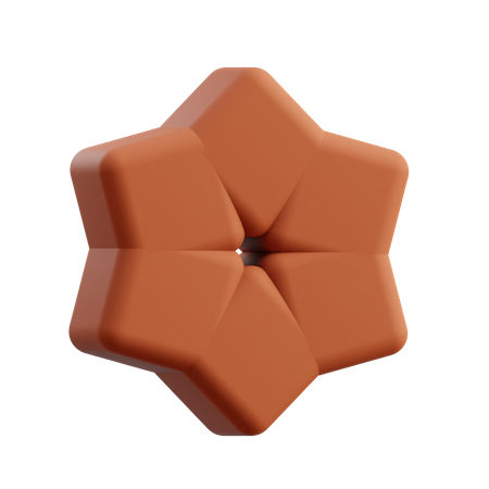 Estrela cubo hexa  3D Icon